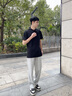 罗蒙凉感冰丝短袖t恤衫男士夏季新款翻领POLO高端上衣半袖爸爸送父亲 藏青色 【单件装】 L (175) （适合130-140斤） 实拍图