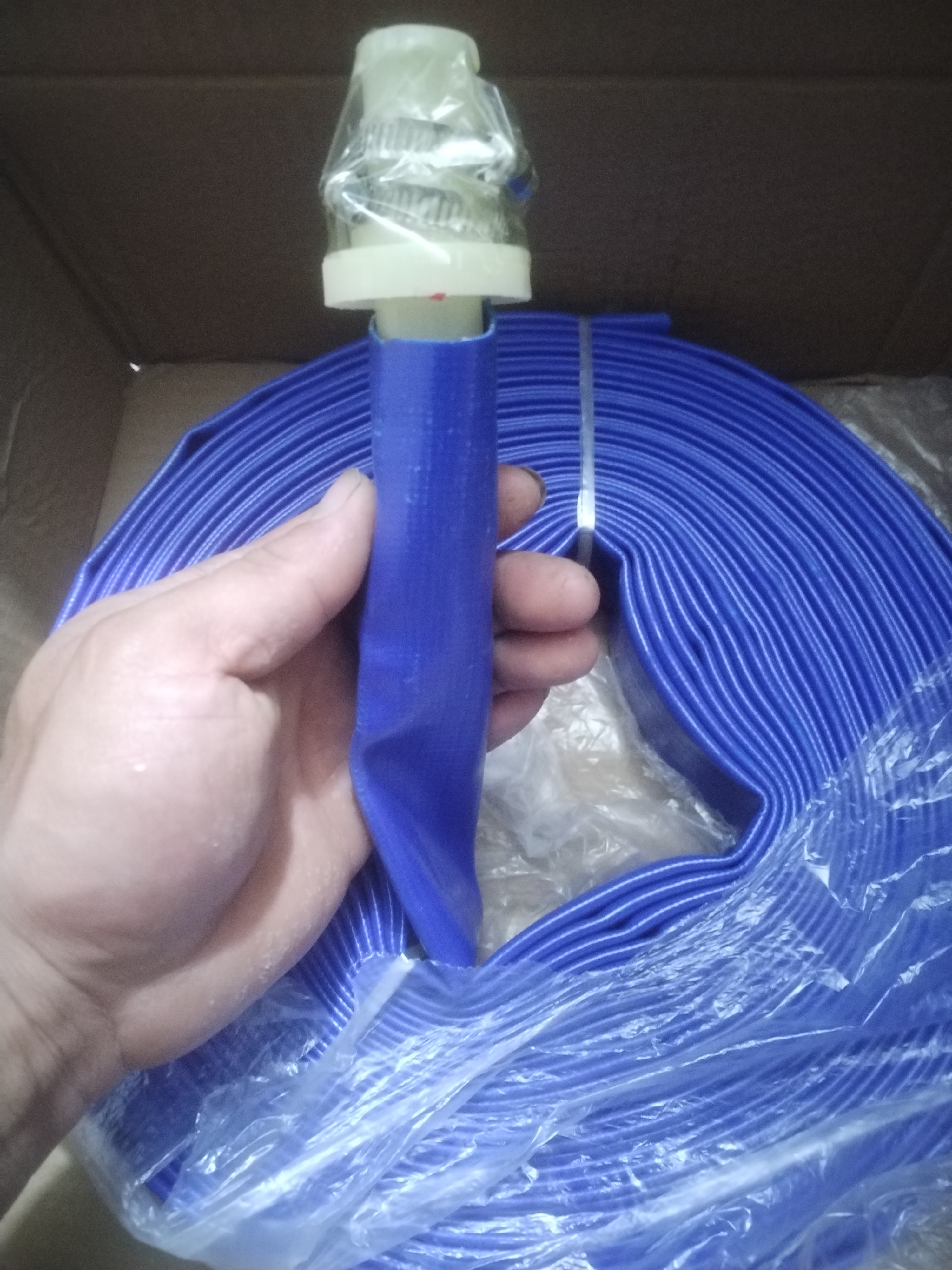 鸣海鲸农用水带灌溉PVC软管高压水管浇地水带涂塑1寸2寸2.5寸3寸 1寸优级耐磨7斤20米送接头 海鲸牌 实拍图