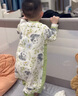威尔贝鲁（WELLBER）婴儿睡袋前4后2儿童竹棉纱布分腿睡衣宝宝夏季防惊跳包被 熊猫S 实拍图