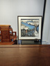 琅櫃坊手绘山水国画玄关水墨画办公室茶室高山流水中式装饰画名家书画 A-山中早春 画芯加框90-90CM 实拍图