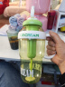 【京东物流】水杯冰霸吸管杯高颜值学生茶水分离大容量杯子 肚肚杯1个-浅绿色 实拍图