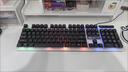 栢启歆机械手感游戏键盘 炫光背光电竞USB有线悬浮按键键盘薄膜高颜值男女生办公台式电脑笔记本通用外设 919炫光有线键盘黑色【104键】 实拍图
