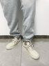 森马（Senma）男鞋夏季百搭小白鞋子男士软底轻便休闲运动时尚厚底增高板鞋男款 米色 42 实拍图