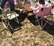 CAMELCROWN户外露营折叠椅便携式靠背写生躺椅野营钓鱼凳美术生椅子克米特椅 奶油绿-钢管椅架-承重120KG 实拍图