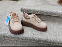 唐狮（TonLion）鞋子女鞋2025秋冬季厚底板鞋女士百搭运动休闲鞋 卡其35 实拍图
