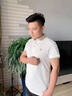 夏季款冰丝高端刺绣polo衫商务休闲男士修身短袖撞色翻领t恤上衣 KC-A10白色 (凉感冰丝款) 2XL （建议140-155斤以内） 实拍图