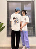 love legend情侣装夏天季短袖t恤新款宽松潮流一男一女学生上衣套装班服定制 胸前小图 白色 L 男+女S 实拍图