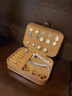 妙占 美拉德首饰收纳盒耳环耳钉项链戒指手饰品盒精致高档大容量 复古棕【16*11*5cm】 实拍图