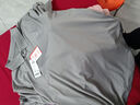 特步短袖T恤男装新款透气耐磨t恤翻领polo衫速干冰丝感休闲运动服上衣 泥土灰(速干翻领) XL /180 实拍图