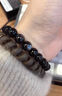 蔓笙银耀石手串男士复古新中式黑曜石佛珠手链男文玩串珠把件生日礼物 10mm 实拍图