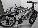 金武端自行车成人山地车公路赛车单车骑行变速超轻越野中学生初中青少年 旗舰版-六刀轮-黑白色 24寸21速 实拍图