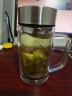 天喜（TIANXI）玻璃杯加厚泡茶杯办公水杯男士大容量送礼茶水分离杯本色380ml 实拍图