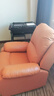润识头等太空沙发舱单人沙发椅懒人沙发可睡觉摇摇椅功能按摩电动沙发 爱马仕橙【猫爪皮】 手动坐躺 实拍图