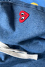 查尔斯桃心牛仔裤男女情侣同款爱心logo刺绣纯色简约基础款宽松潮流百搭长裤 实拍图