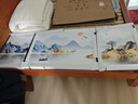 诗六艺家饰客厅装饰画北欧现代简约沙发背景墙挂画三联画大气轻奢壁画晶瓷画 背靠金山（铝合金外框） 镶钻画左右50*70+中间100*70亮面 实拍图