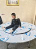 304不锈钢圆桌折叠圆餐桌家用大圆桌带转盘吃饭桌子圆形加厚10人 304#2米圆桌+1.4转盘特厚 实拍图