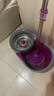 美丽雅旋转拖把 家用免手洗自动旋转甩水地拖 懒人神器甩水拖把桶 魅力紫【共2张布】 实拍图