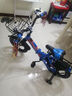 永久儿童自行车可折叠男女孩2-3-4-6-10岁脚踏车中小童宝宝童车 蓝 【避震一体轮＋加宽闪轮】可折叠 14寸 实拍图