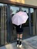左都（ZUODU）太阳伞防晒防紫外线超轻小巧便携防晒女黑胶晴雨两用口袋遮阳伞 【珊瑚粉-布套款】烫金爱心伞面+超强复合防晒面料 实拍图