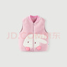 迷你巴拉（minibala）【绒绒衣】冬新款男女童双面暖马甲可爱保暖毛绒背心 粉红60033 130 实拍图