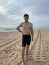 美津浓（MIZUNO）泳裤男士五分裤及膝防尴尬速干游泳裤男温泉专业竞速训练游泳装备 黑色【专业进阶 蜂窝导水】 XL 【身高170-180体重70-85KG】 实拍图