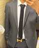 罗蒙西服套装男士修身职业正装西装套装商务伴郎服新郎服结婚礼服男装 实拍图