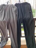 冰丝裤子男士夏季薄款空调裤运动裤速干休闲宽松大码直筒裤NB7576 黑色束脚 2XL （130-145斤） 实拍图