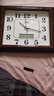 康巴丝 电波钟表长方形净音挂钟现代简约石英钟客厅卧室壁挂装饰钟  41*36厘米 木纹日历 实拍图