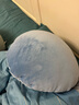 网易严选 太鼓抱枕 日式蓬软 柔软麂皮绒套面圆形靠枕 抱枕汽车护腰靠垫 海军蓝 直径40cm 实拍图
