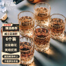 品喻（PINYU）威士忌酒杯洋酒杯家用复古雕花玻璃啤酒杯水杯果汁杯烈酒杯子套装 实拍图