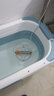 WCZ德国泡澡桶盆折叠大人用浴缸家用浴桶加大加高全身成人洗澡桶老人 1.2【无盖+置物篮+浴袋蓝】 实拍图