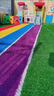 清雅草坪仿真草皮假草围挡户外装饰幼儿园儿童游乐场假草坪人造假草坪 20mm普通彩虹跑道 实拍图