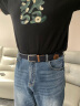 真维斯男装编织时尚青年腰带 夏季青年男士休闲通勤针扣腰带男LP 蓝色2598 118cm 实拍图