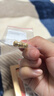 周大生【生日礼物送女友】腕美黄金猫猫狗狗转运珠硬金情侣款 【贴贴猫-0.70g】-赠黑皮绳 黑色皮绳可更换成合金手镯，请咨询客服确认 实拍图
