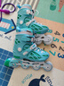 乐秀（ROADSHOW）轮滑鞋儿童专业可调滑冰鞋男女童初学者轮滑鞋3-6-12岁RX1S溜冰鞋 全闪蓝绿R8海龟原厂套装【送护臀大礼包】 S 小码(28-31适合2-5岁) 实拍图