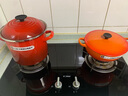 酷彩（Le Creuset）法国进口珐琅铸铁锅炒锅煎炸炖煮锅电磁炉燃气通用深烧锅22cm桔色 实拍图