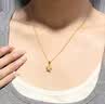 中国黄金（CHINA GOLD）绕线星星黄金项链女款五角星足金吊坠挂坠情人节生日礼物送女友 【今/次日达】绕线星星吊坠+赠银镀金链 约0.9g 实拍图