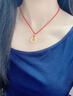 中国黄金（CHINA GOLD）足金吊坠男女款花丝镂空平安扣项链红绳挂坠情人节生日礼物送女友 平安扣项链【红绳】约1.1g 实拍图