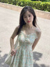 宏资琦新品连衣裙2025年夏季新款女装套装法式初恋碎花气质显瘦吊带裙子 开衫+吊带裙 S （建议88—99斤） 实拍图