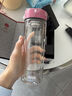 希诺双层玻璃杯家用办公水杯女高颜值过滤泡茶杯子XN-9506粉色 300mL 实拍图