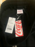可口可乐（Coca-Cola）休闲裤男夏季冰丝卫裤情侣宽松直筒长裤 黑色常规 XL 实拍图