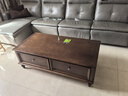 畔夏美式实木电视柜茶几组合小户型家用全实木乡村复古家具中古落地柜 MS03-【胡桃色】-2.2米电视柜 实拍图
