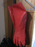 东亚手套 加绒加厚加长长袖保暖洗碗胶手套 洗衣服刷碗厨房防水防滑家务 3双装-2双厚绒保暖35cm粉(加1双指尖加厚款) L码 实拍图