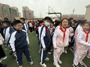 361° 运动套装2024春季男童女童外套长裤针织套装 粉 160 实拍图