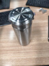 JRINKTEEA茶水分离保温杯316不锈钢无缝内胆泡茶杯男女焖茶杯车载水杯 2409钢本色500ml带隔档 实拍图