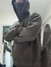 马登工装 美式重磅连帽卫衣防风拉链面罩服vibe潮流机车外套男 深灰色 2XL 实拍图