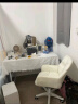 全品屋电脑椅电竞椅沙发椅椅子女生学习椅座椅人体工学椅化妆椅升降转椅 【福利款】米白色+高弹海绵 柔暖绒布 实拍图