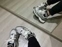 卡帕（Kappa）氢轨鞋厚底银色老爹鞋女子夏季透气网面鞋休闲运动跑鞋 奥运灰 35 实拍图