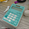 卡西欧（CASIO）MX-12B小学生计算器四年级五年级六年级学生无语音小型款可爱计算机器太阳能双电源薄荷绿色 实拍图