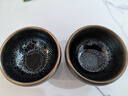建缘天成建盏茶杯油滴兔毫鹧鸪斑柿红乌金百花菊花陶瓷杯子随缘盏 2只无瑕盏-口径约5-10cm随机 实拍图